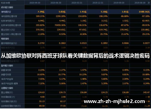 从加维欧协联对阵西班牙球队看关键数据背后的战术逻辑决胜密码 从加维欧协联对阵西班牙球队看关键数据背后的战术逻辑决胜密码